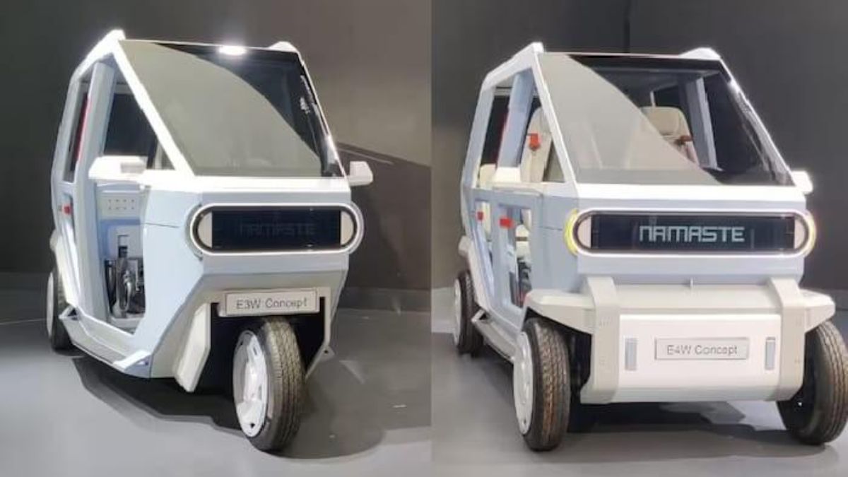 Auto Expo 2025, Hyundai-TVS Partnership, Micro Mobility Vehicles, E4W Concept, E3W Concept, Hyundai Electric Vehicles, TVS Electric Vehicles, Hyundai-TVS Collaboration, Electric Three Wheeler, Electric Four Wheeler,