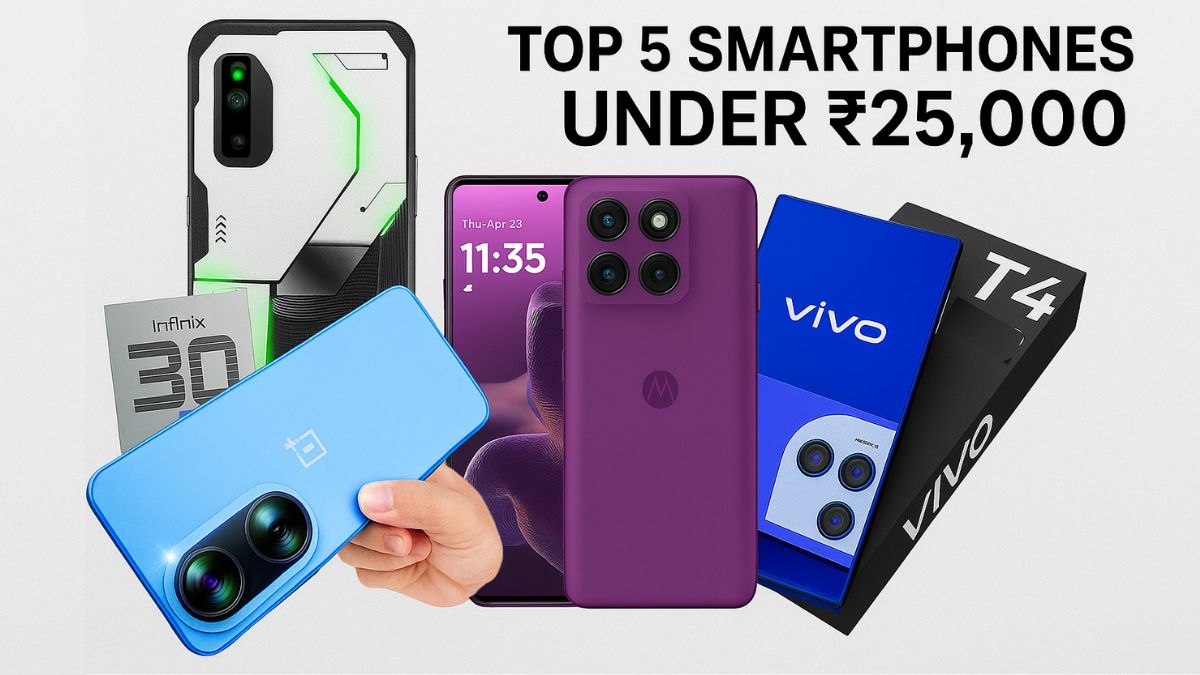 Top 5-smartphones under 25000, Best phone under 25000, 5G phone under 25000, Best gaming phone under 25000, best smartphone under 25000, Fast charging phone under 25000, Premium phone under 25000, Best camera phone under 25000, Tech News in Hindi,