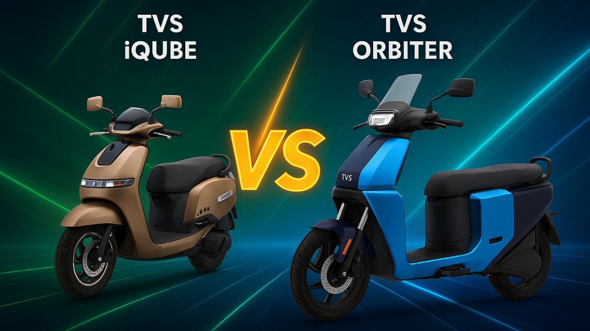 TVS Orbiter vs TVS iQube, TVS Orbiter 2025, TVS iQube 2025, TVS Orbiter vs iQube comparison, TVS Orbiter vs TVS iQube review, Latest TVS electric scooter in India, टीवीएस ऑर्बिटर बनाम टीवीएस आईक्यूब,